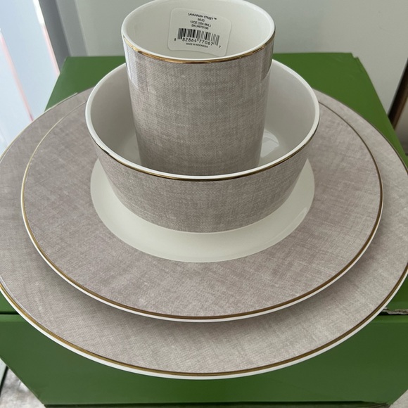 Kate Spade ♠️ Savannah Street 4 Piece Set - Plates, Bowl, Mug - Picture 2 of 5